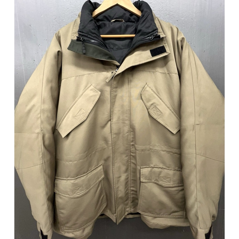 Guide Gear Jacket‎ L Khaki Brown Pockets Removable Liner Hunt Fish Outdoor